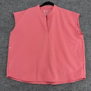 Figs Rafaela Women's XL Pulmonary Pink Oversized Scrub Top Technical Collection
